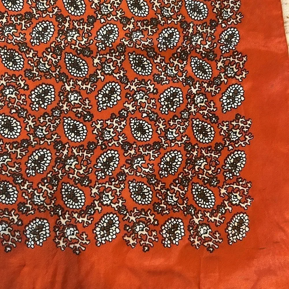 Orange Patterned Scarf